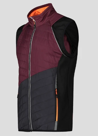 Бордовая демисезонная бордовая куртка со съемными рукавами man jacket with detachable sle CMP