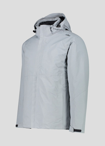 Серая демисезонная мужская серая куртка jacket zip hood detachable CMP