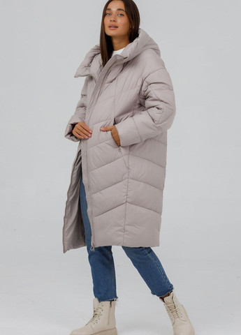 Айвори зимняя пуховик-кокон батал айвори Towmy