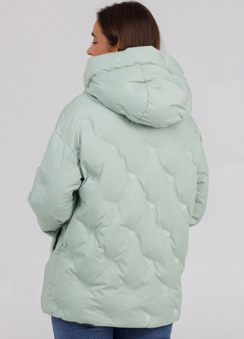 М'ятна зимня молодіжна куртка автоледі oversize ментол Lora