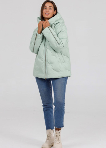 М'ятна зимня молодіжна куртка автоледі oversize ментол Lora