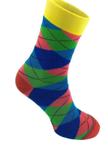 Кольорові шкарпетки з ромбами Perfi Socks (264383585)
