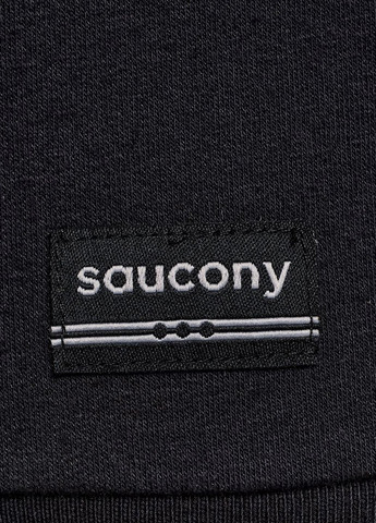 Черный хлопковый худи Recovery Zip Tunic на флисе Saucony (264307380)