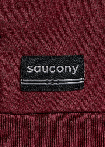 Бордовый хлопковый свитшот Recovery Crew Saucony - крой однотонный бордовый спортивный - (264307382)