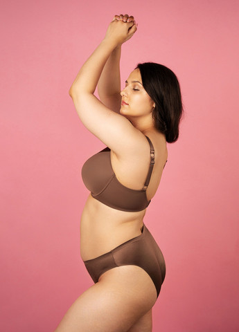 Трусики сліп темно-коричневий SLZ23602121 Brabrabra Кольоровий комфорт PRO (264306643)