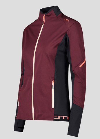 Бордовая демисезонная бордовая куртка woman jacket hybrid CMP