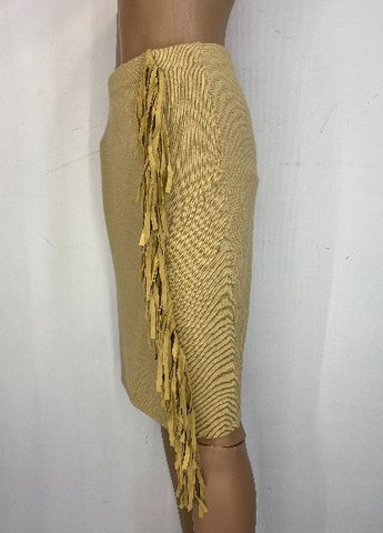 Бежевая кэжуал однотонная юбка Ralph Lauren карандаш
