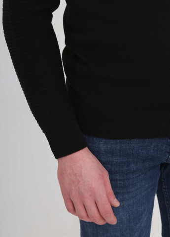 Черный демисезонный свитер мужской черный тонкий JEANSclub Пряма