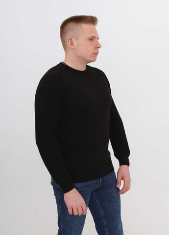Черный демисезонный свитер мужской черный тонкий JEANSclub Пряма