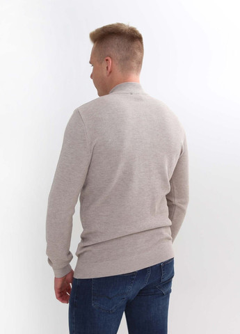Водолазка мужская бежевая с горлом на молнии JEANSclub Приталений (264307922)