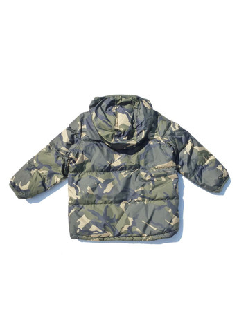 Оливковая (хаки) демисезонная куртка демисезонная стеганная, милитари принт, 92-98 см, 2-3 г OldNavy