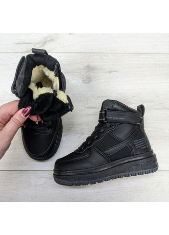Черные повседневные зимние ботинки детские зимние спортивного плана для мальчика Jong Golf