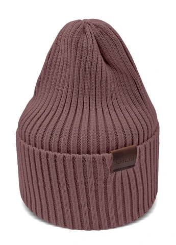 9066 В'язана шапка "Леслі" Мокко 033 р.54-56 Anmerino (264389694)