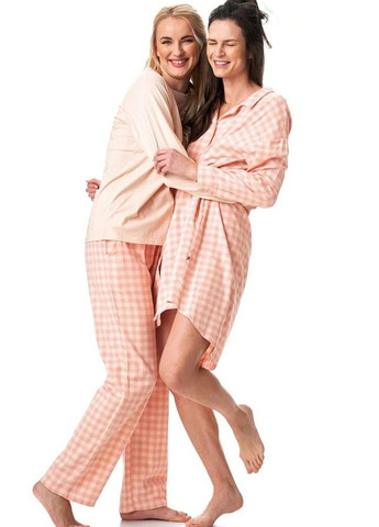 Ночная рубашка в клетку фланелевая LND 442 B22 Key (264748434)