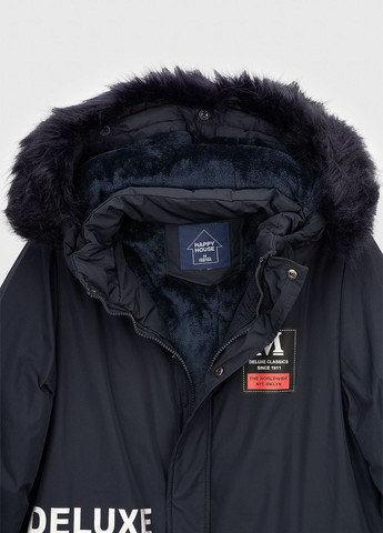 Темно-синяя зимняя куртка No Brand