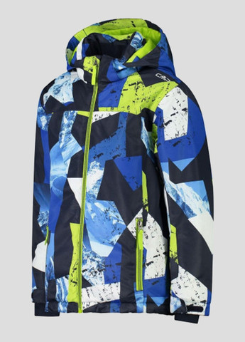 Синяя демисезонная детская лыжная куртка kid jacket snaps hood CMP