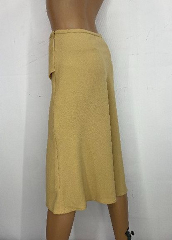 Бежевая коктейльный однотонная юбка Ralph Lauren клешированная
