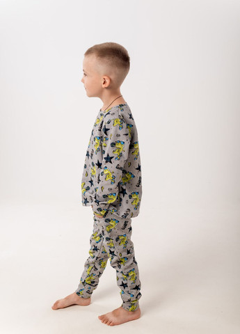Серая всесезон пижама детская кофта + брюки V.O.G.