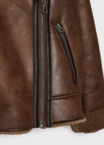 Коричнева демісезонна куртка Stradivarius