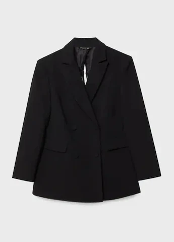 Черный женский жакет Stradivarius однотонный - демисезонный