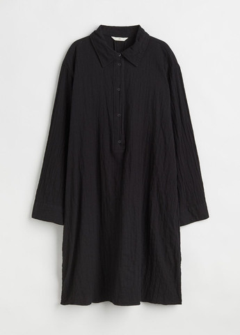 Чорна повсякденний сукня сорочка H&M однотонна
