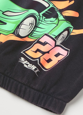 Серый свитшот укороченный H&M рисунок (264562587)