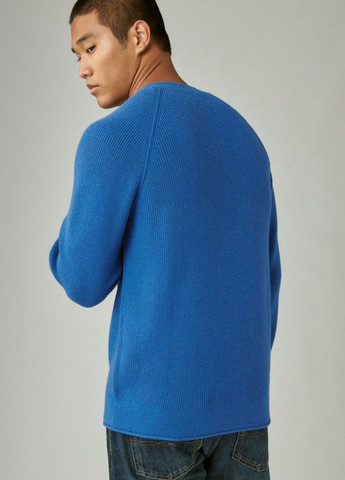 Синий зимний светр Lucky Brand 7M50924 гудзики B COBALT