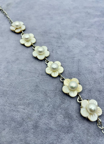 Браслет перламутр и жемчуг 19 см No Brand (264660315)