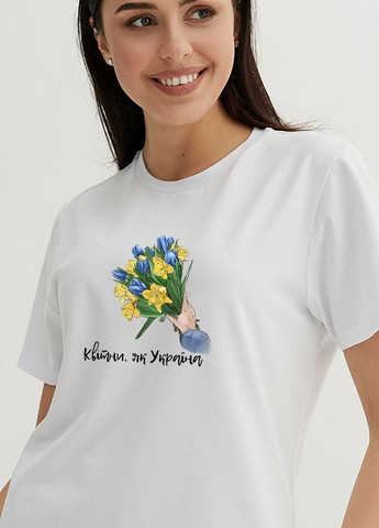Белая летняя футболка украина Garne