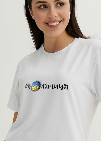 Белая летняя футболка "паляниця" Garne