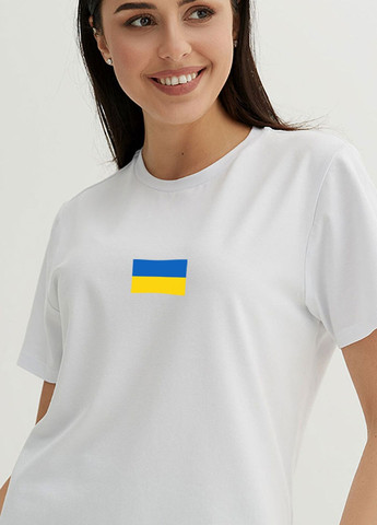 Белая летняя футболка прапор Garne
