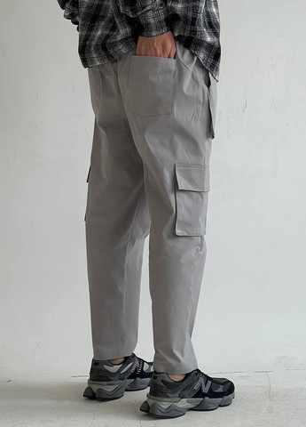 Серые кэжуал демисезонные брюки GRUF