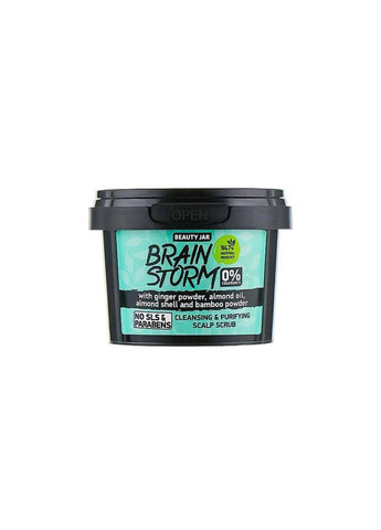Очищуючий скраб-шампунь для шкіри голови Brain Storm 100 мл Beauty Jar (264743181)