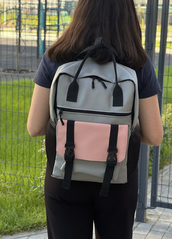 Жіночий рюкзак Канкун, міський в екошкірі комбінований No Brand Kankun (264834505)