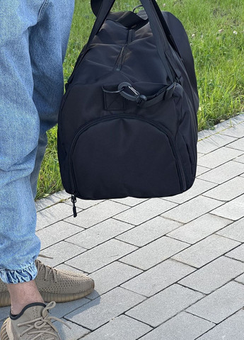 Спортивная сумка с карманом для обуви из прочной ткани оксворд 35L Black на 2 отделения No Brand сумка l (264834499)