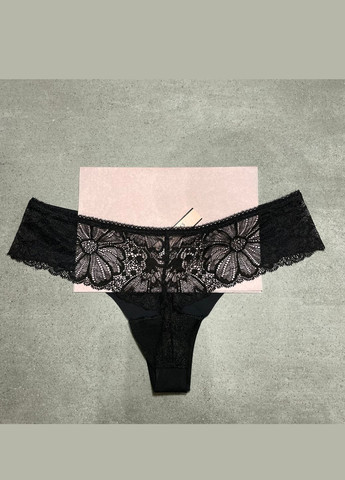 Трусики з квітковим мереживом ззаду Victoria's Secret no-show floral lace back thong panty (267723011)