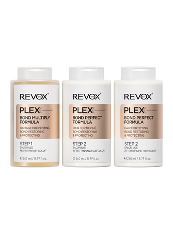 Набор для профессионального салонного восстановления волос Plex Professional Set, 3x260 мл Revox (264920956)