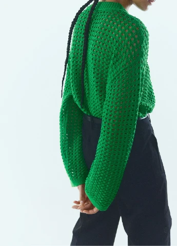 Зелений демісезонний светр H&M
