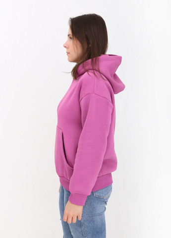 Худи женское фиолетовое на флисе с капюшоном CAPPITONE пряма (264918954)