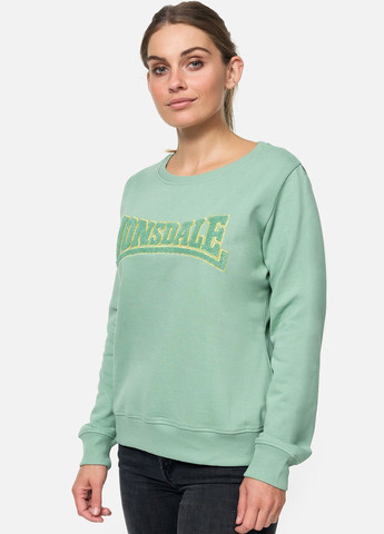 Свитшот Lonsdale - крой логотип светло-зеленый кэжуал - (265000207)