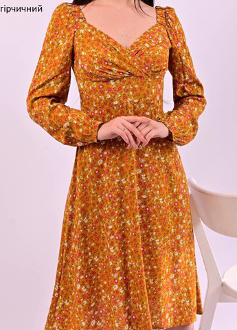 Горчичное платье Anastasimo