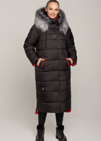 Черная зимняя пальто-куртка barbara MioRichi