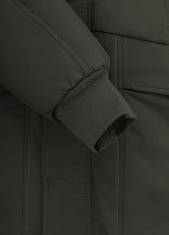 Оливковая (хаки) зимняя куртка No Brand