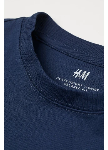 Темно-синяя футболка H&M