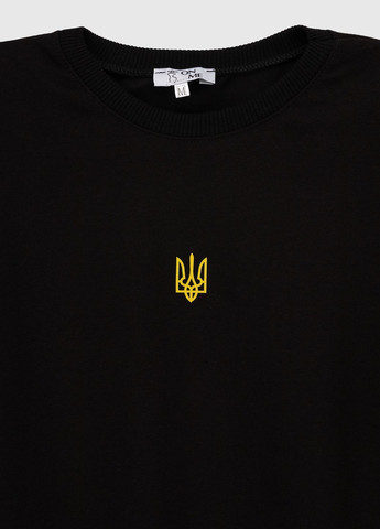 Свитшот On mee - крой украинская символика черный повседневный - (265212026)