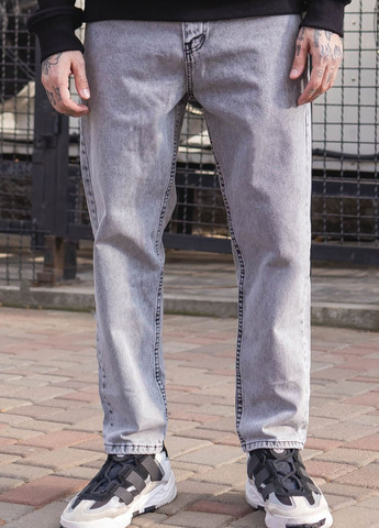 Серые демисезонные прямые джинсы cj Without