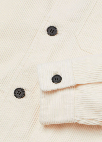 Молочна демісезонна куртка-сорочка вельветова H&M