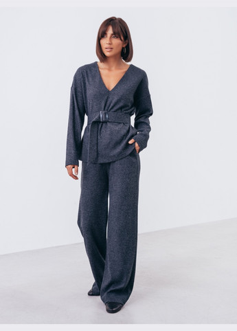 брючний костюм темно-синього кольору зі світшотом Dressa (265329485)