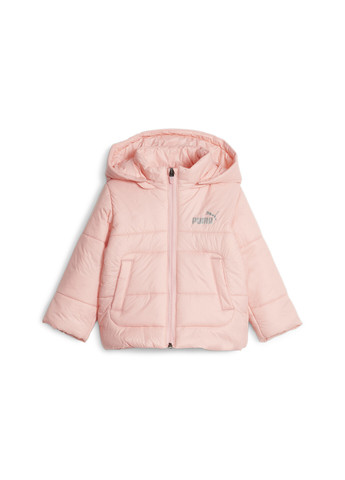 Розовая демисезонная детская куртка minicats toddlers’ hooded padded jacket Puma