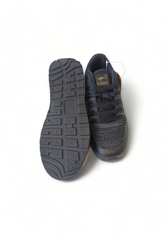 Чорні всесезон кросівки сітчасті дитячі для хлопчика 18218/5003 чорні Kangaroos